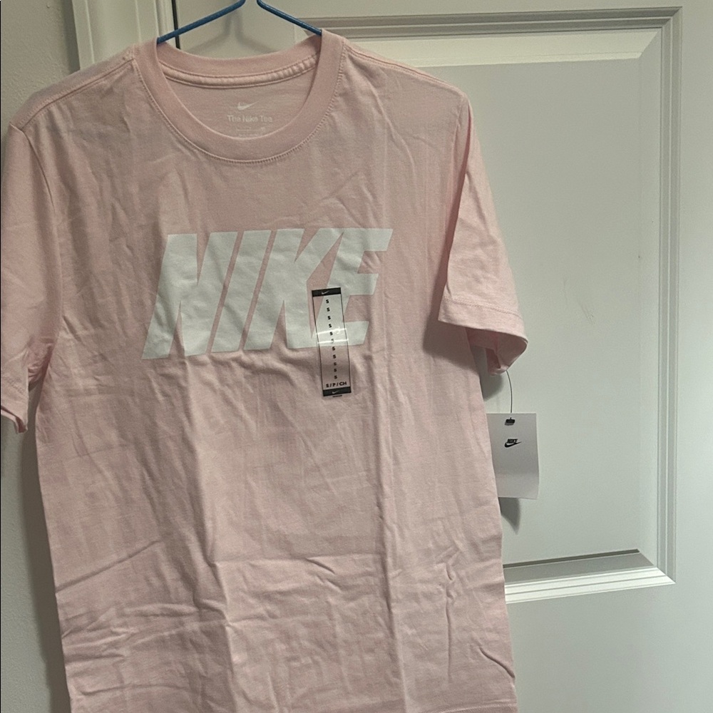 Nike Women's Pink Tee with White Logo